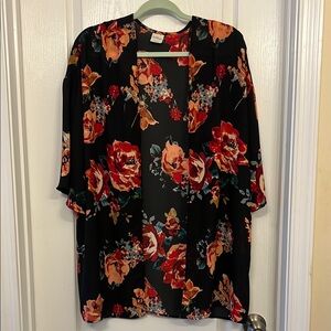Kaileigh multicolored scoop neck 3/4 sleeve blouse